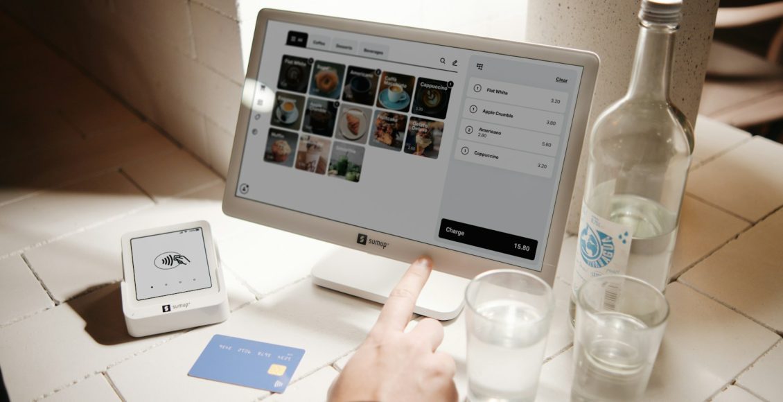 Point-of-sale system ready to take an order.