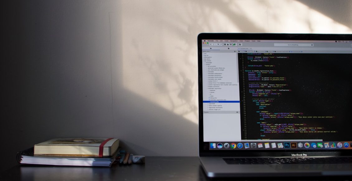 MacBook Pro showing programming language